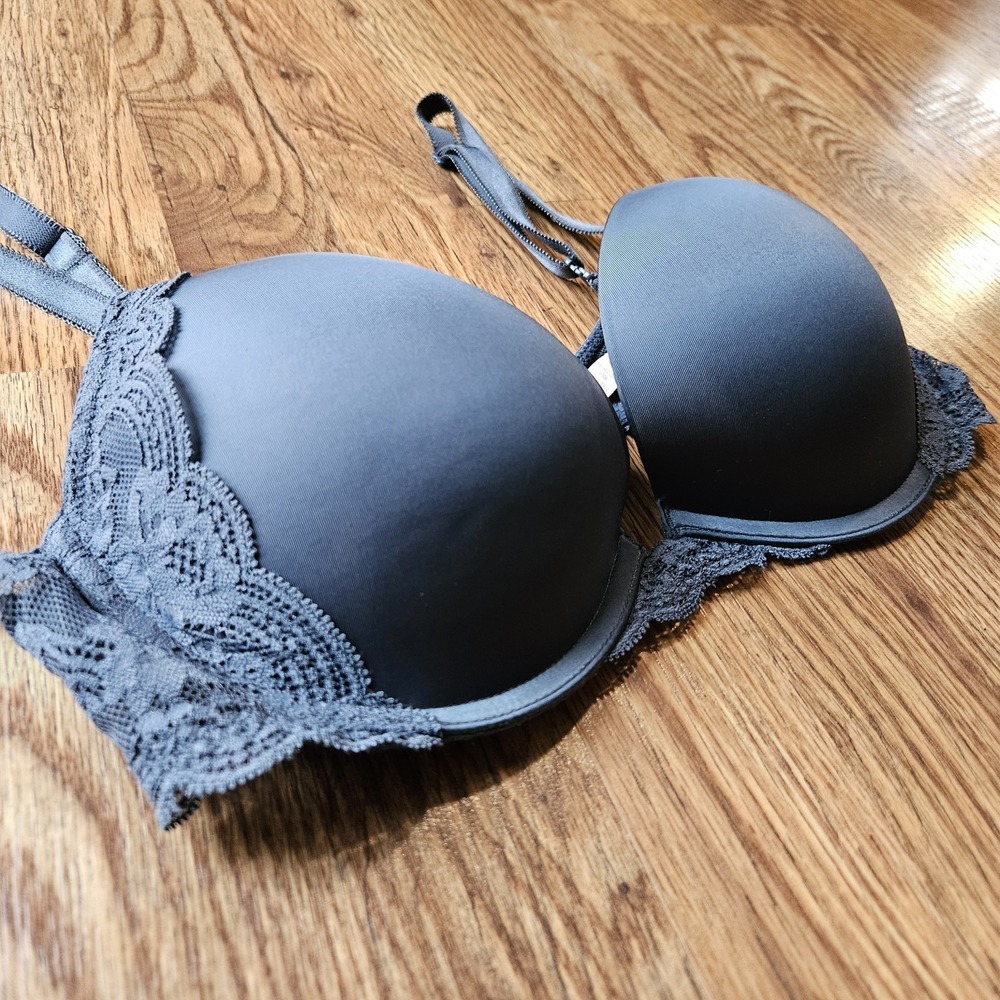 Victoria's Secret Very Sexy Push Up 34D Navy Blue Lace